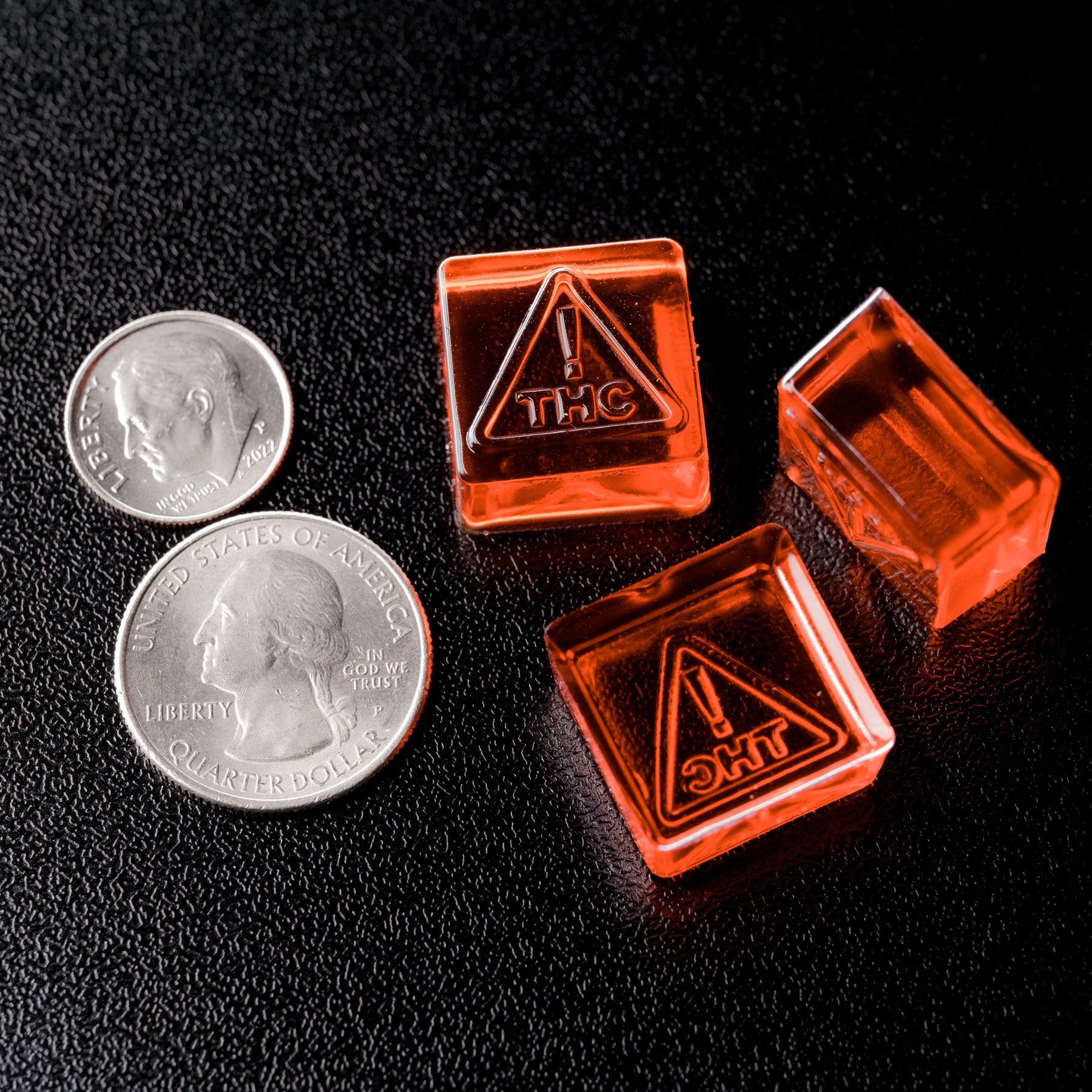 4mL Square Candy Depositor Mold - NV, MS THC Symbol - 160 Cavities - 24196