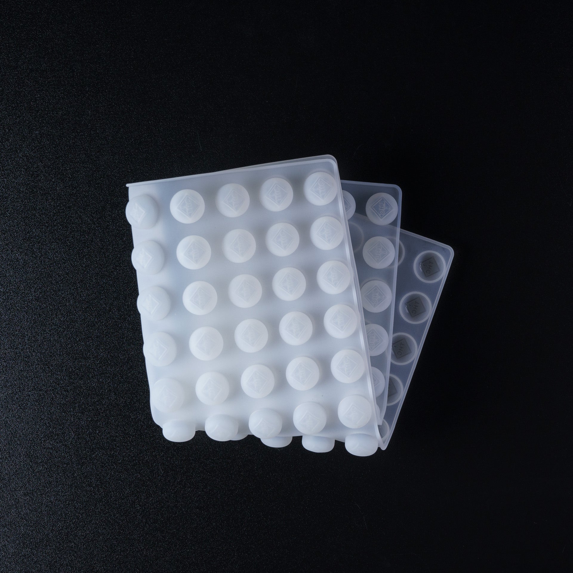 2mL Dome Candy Depositor Mold - CO, FL, NM, OH THC Symbol - 120 Cavities - 22865