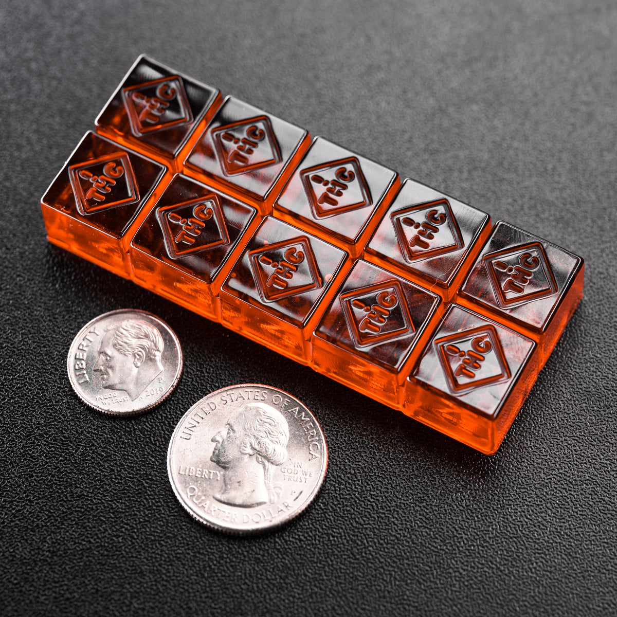 20.18mL Multidose Rectangle Candy Depositor Mold - CO, FL, NM, OH THC Symbol - 40 Cavities - 24430