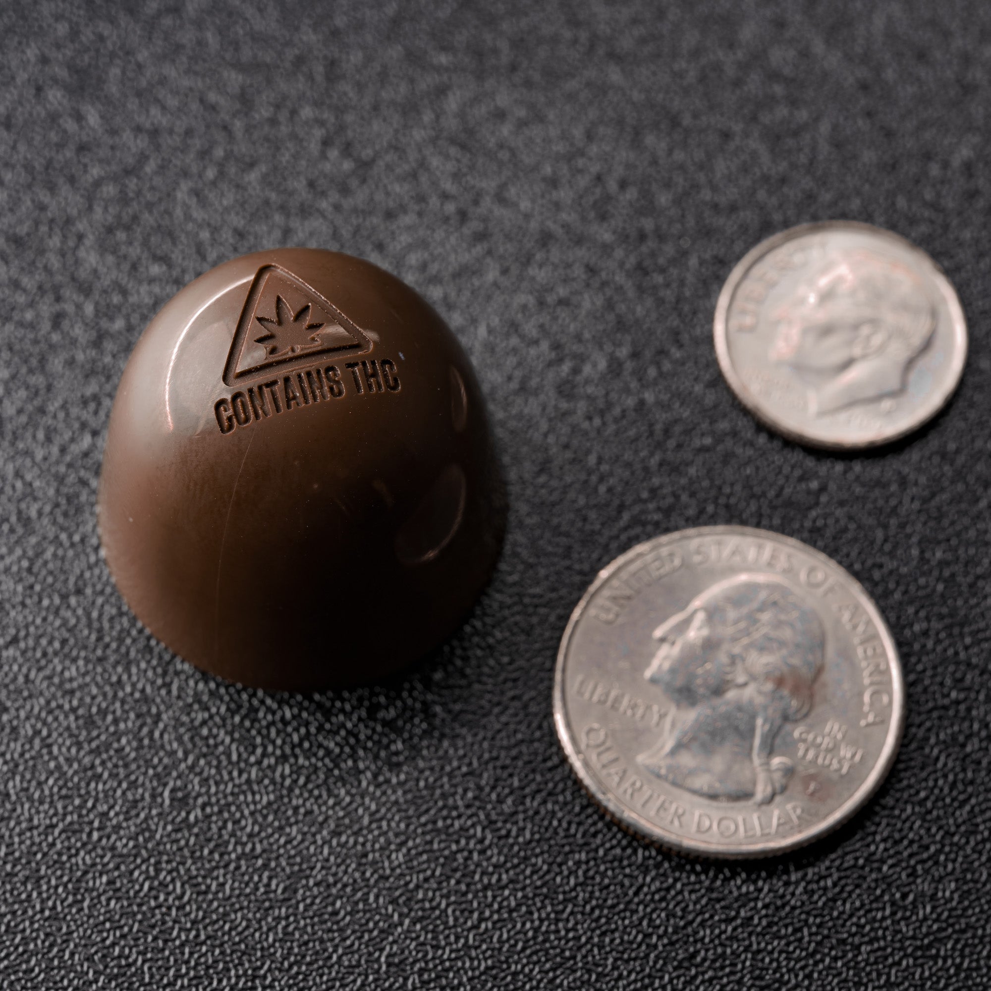 10.4mL Dome Chocolate Mold - MA, ME, RI, VT THC Symbol - 24 Cavities - 23204