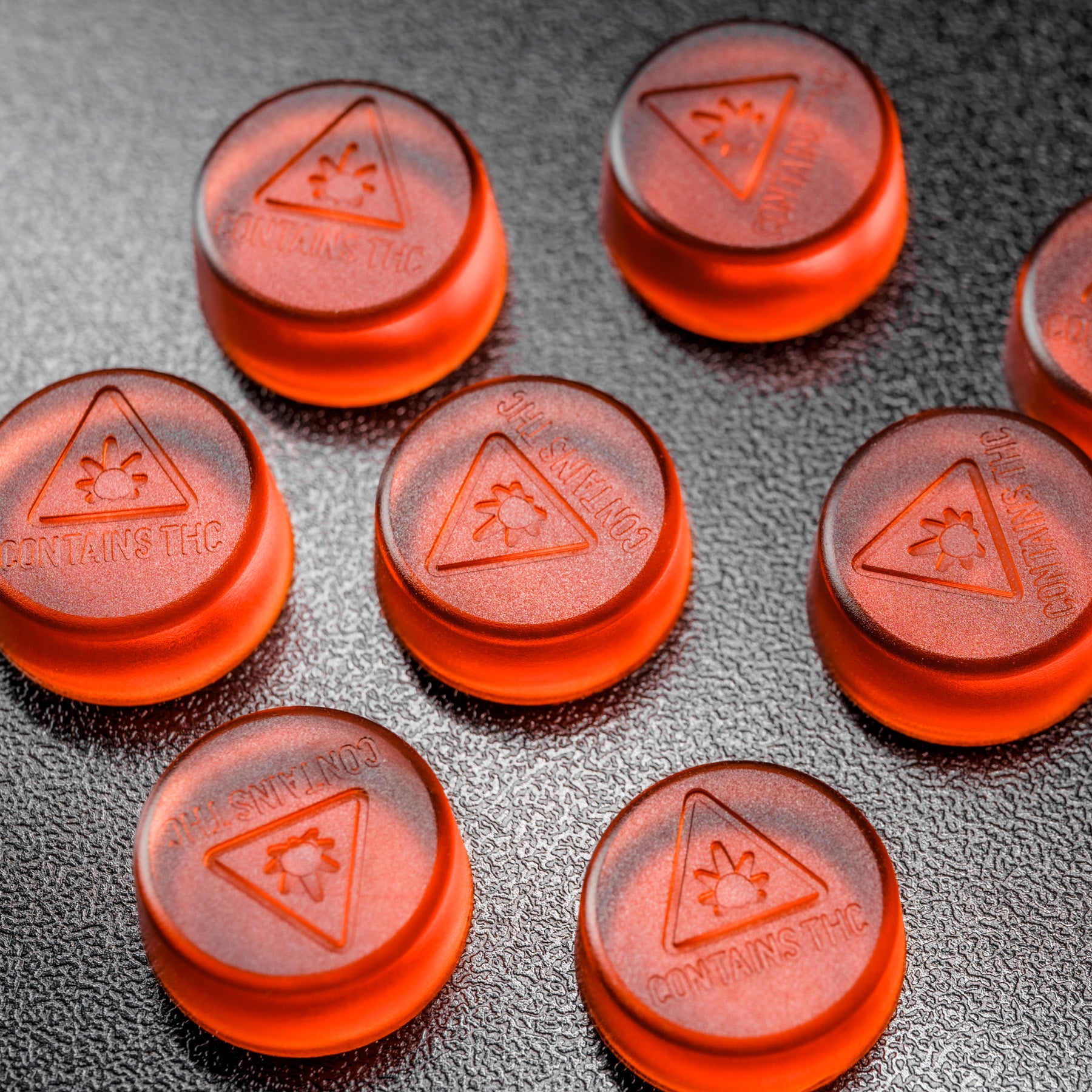 4mL Circle UltraFlex Depositor Mold - MA, ME, RI, VT THC Symbol - 100 Cavities - 24214