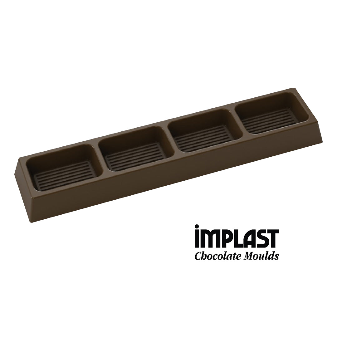 13.6mL Rectangle Thin Fillable Chocolate Bar Mold - 8 Cavities - IM628