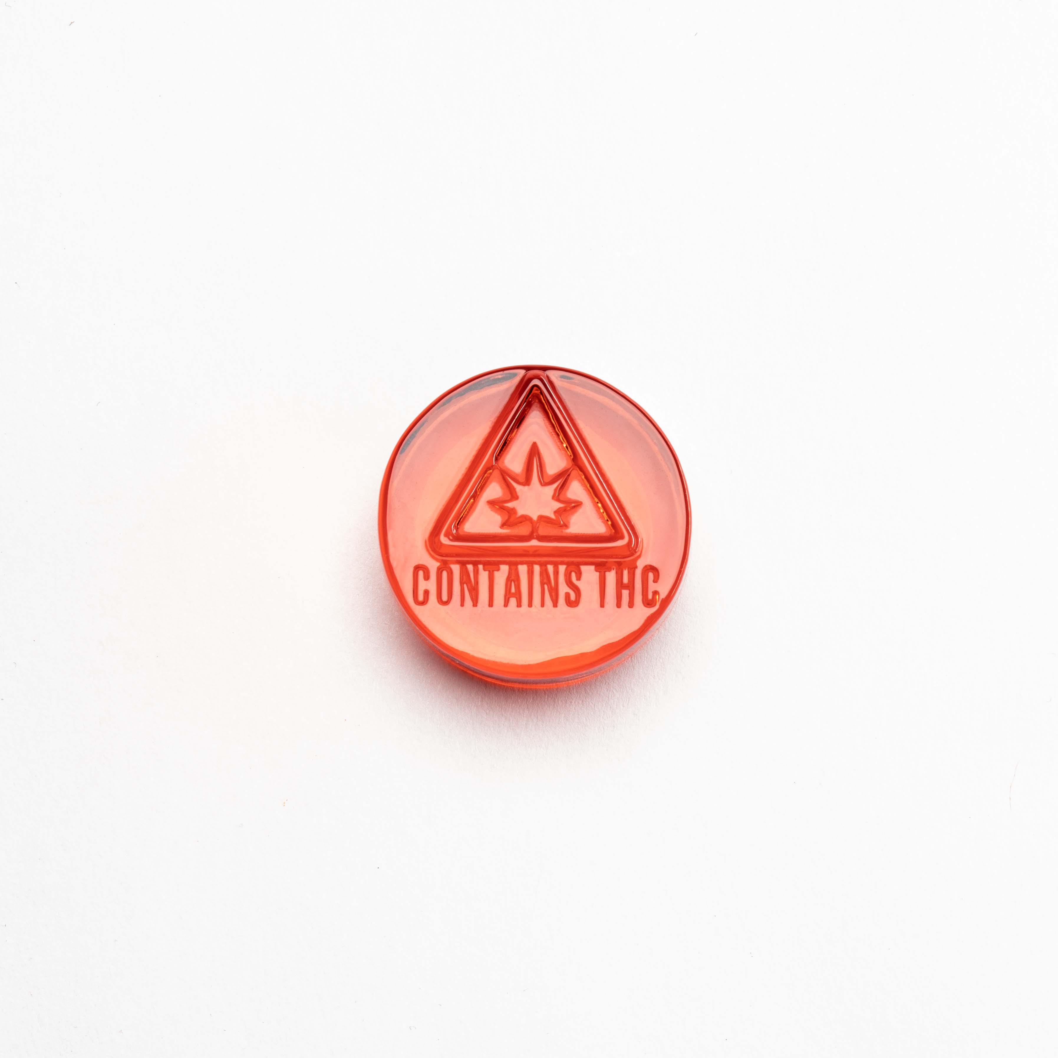 4.83mL Circle Candy Depositor Mold - MA, ME, RI, VT THC Symbol - 154 Cavities - 22019