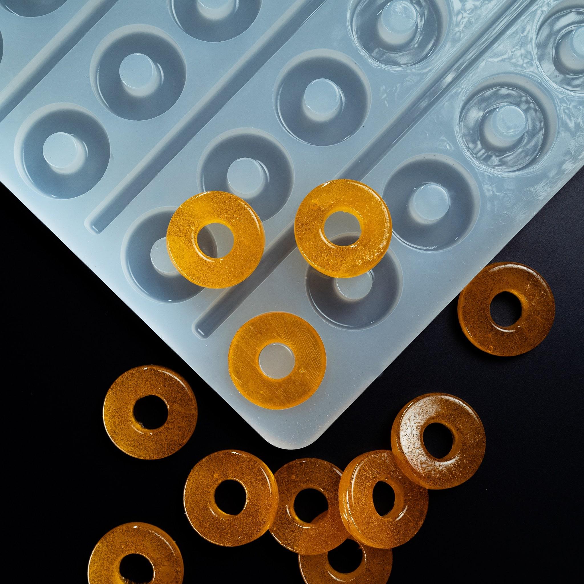Corner5mLPeachRingCandyGummyDepositorMoldPlain50Cavities100PercentPlatinumSiliconeOrangeGummies