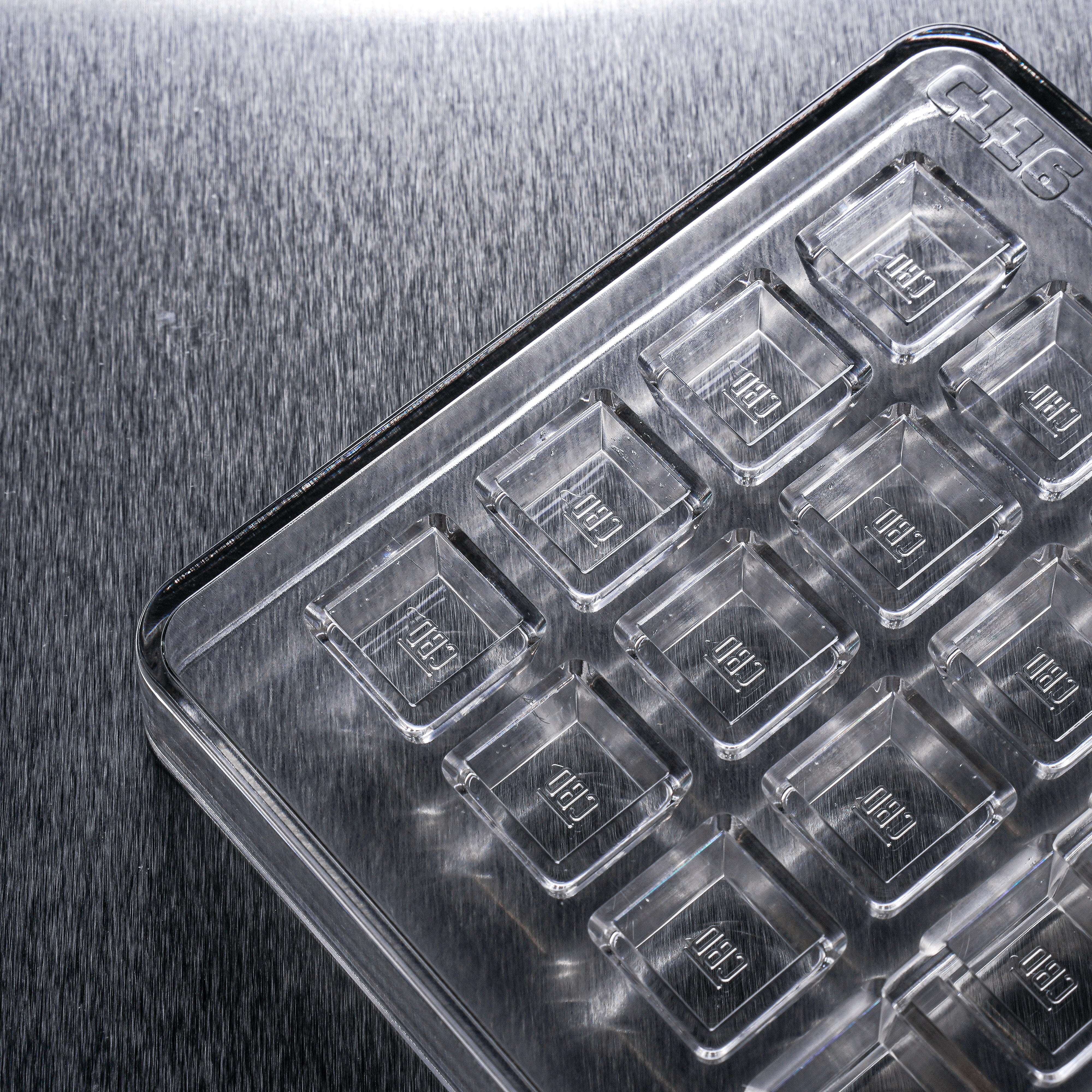 1.75mL Square Chocolates Mold - CBD Symbol - 40 Cavities - 22898