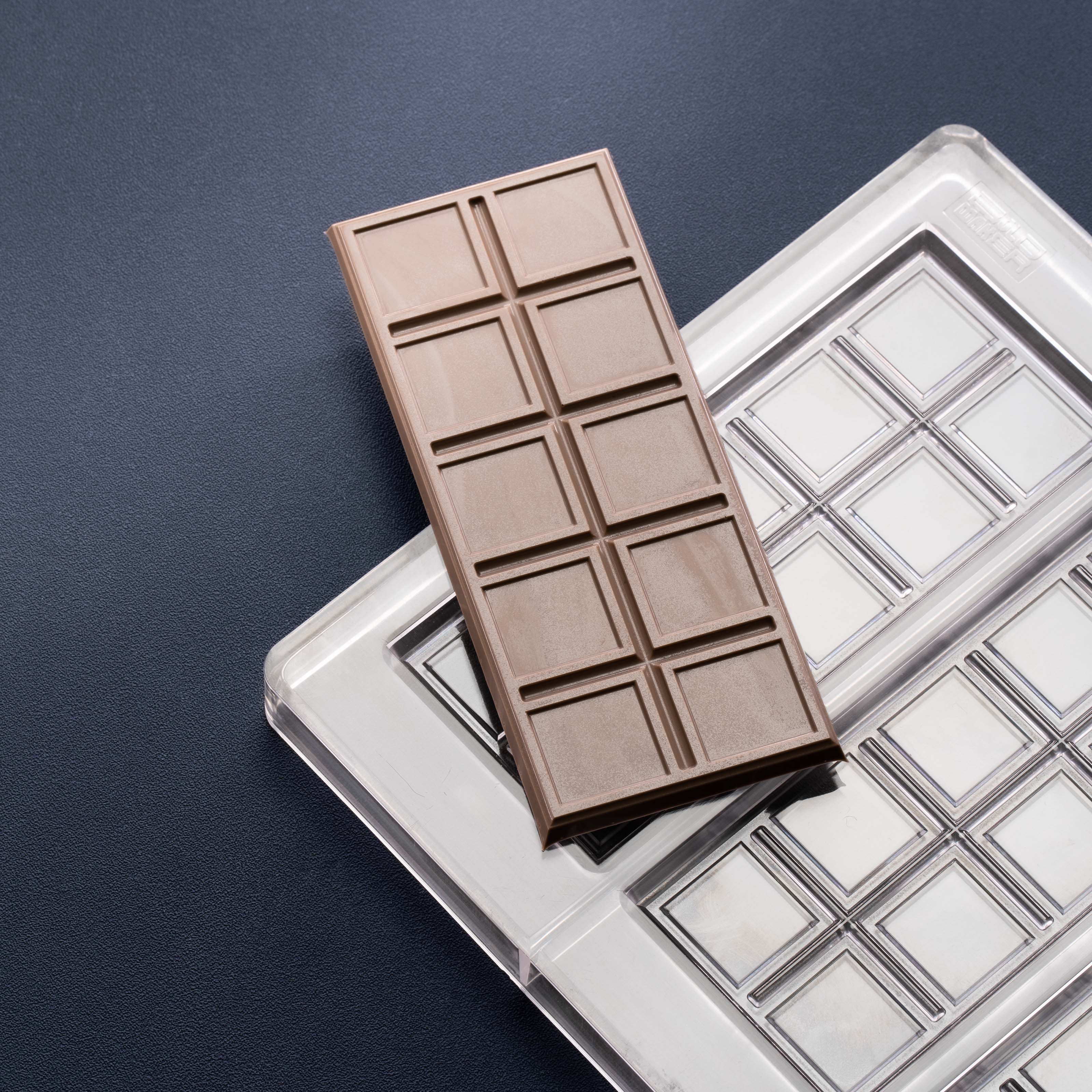 Bold Maker Studio Polycarbonate Chocolate Bar Mold - Mushroom Symbol - 50ml 10 Piece for Candy, Chocolate Bars, Baking PMUL1