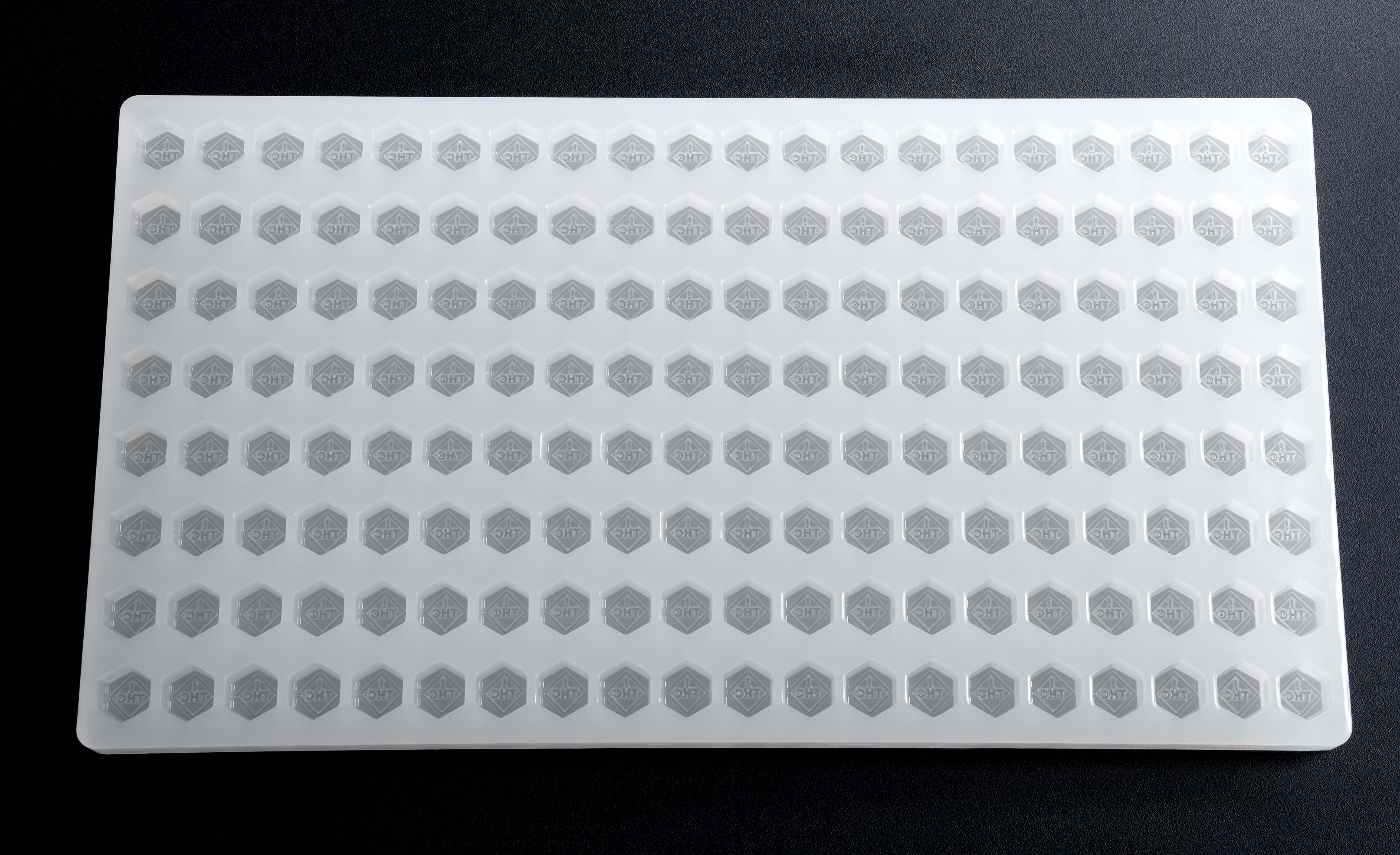 2.25mL Hexagon Candy Mold - CO, FL, NM, OH THC Symbol - 160 Cavities - 22053