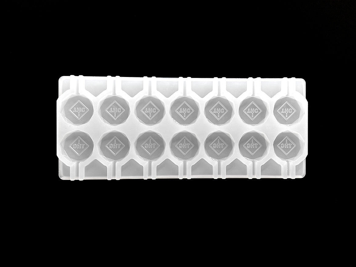 Lollipop Candy Depositor Mold - CO, FL, NM, OH THC Symbol - 14 cavities - 22056