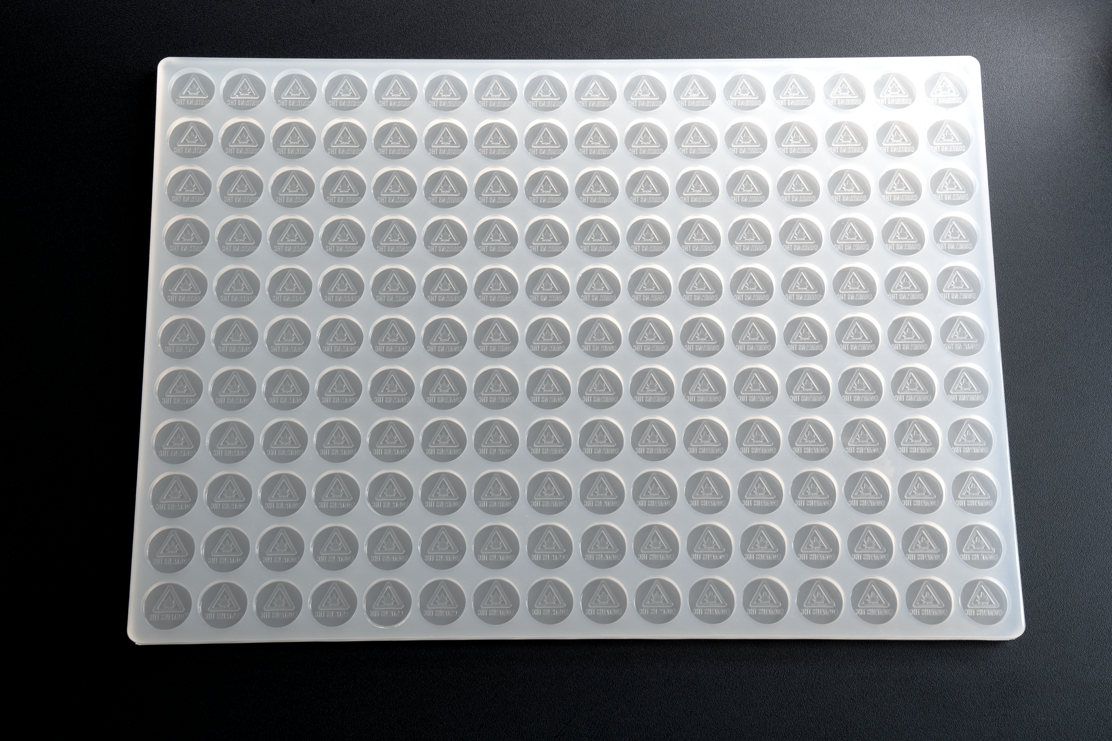 2mL Circle Candy Mold - MA, ME, RI, VT THC Symbol - 176 cavities