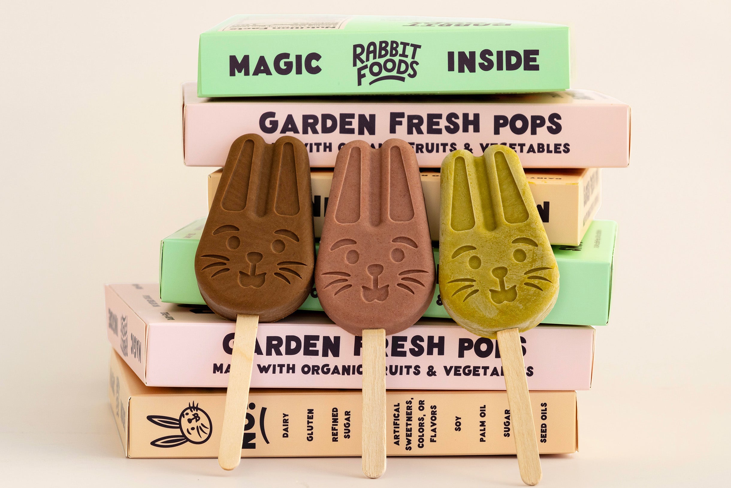 Rabbit Food smoothie pops, molds by Bold Maker