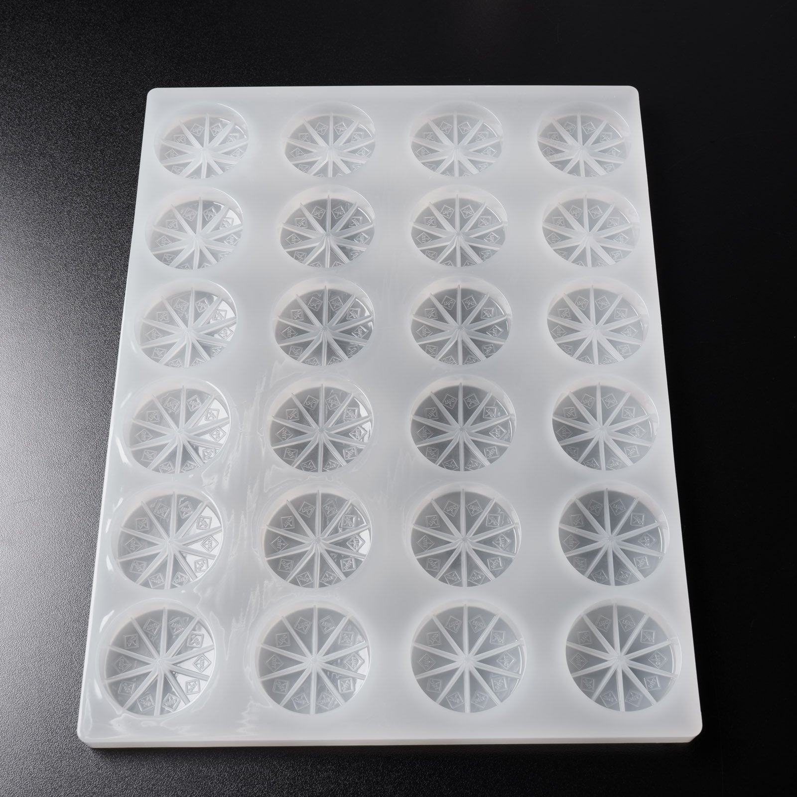 20mL Multidose Round Candy Depositor Mold - CO, FL, NM, OH THC Symbol - 24 Cavities - 24286