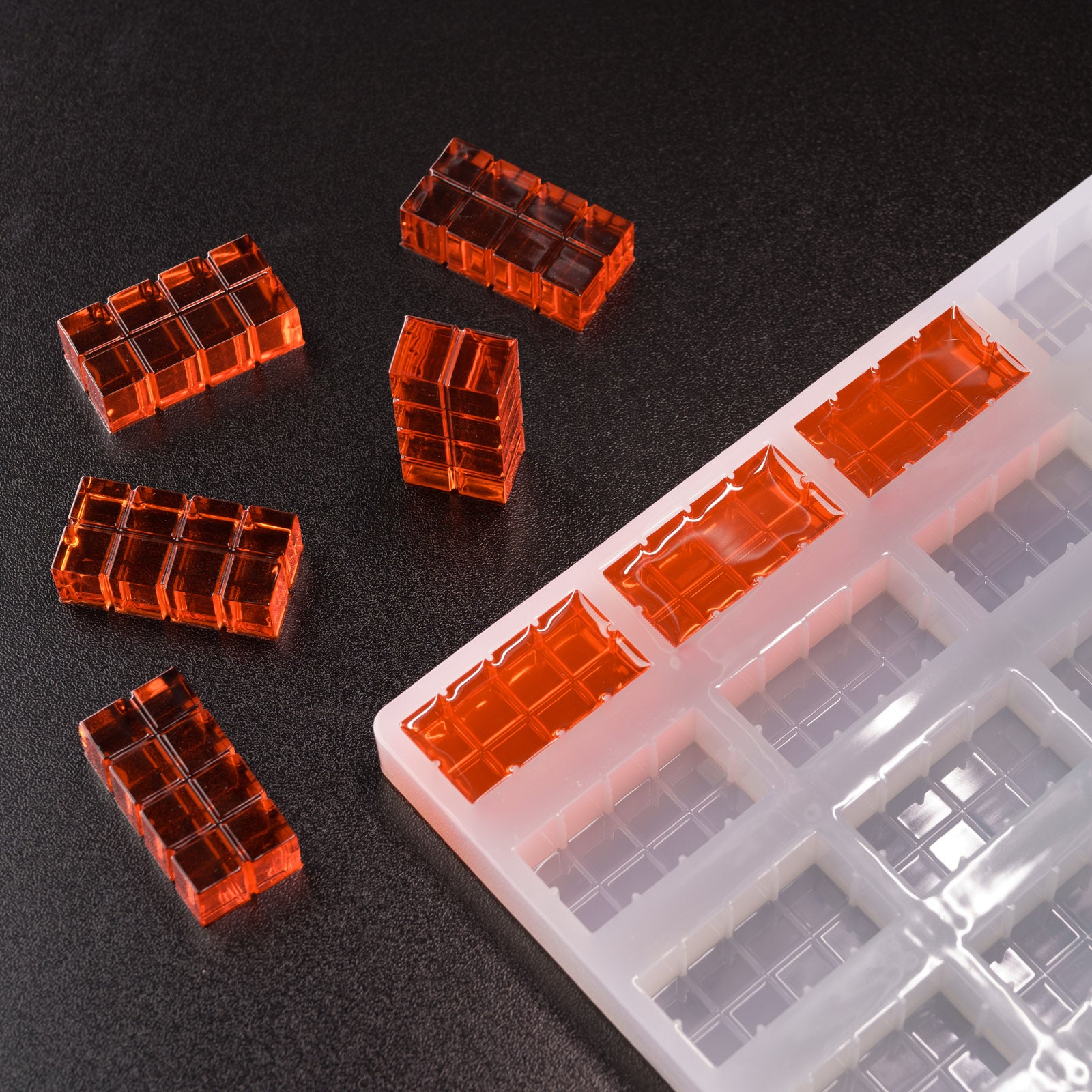 15.4mL Rectangle Multidose Candy Depositor Mold - 56 Cavities - 24408