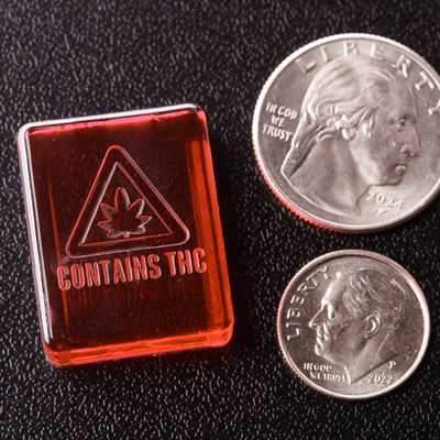 6.8mL Rectangle Candy Full Sheet  Mold - MA, ME, RI, VT THC Symbol - 299 Cavities - 22137