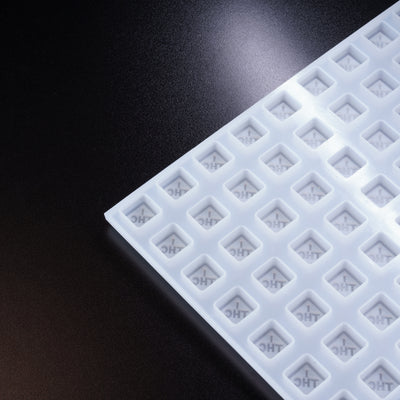 3mL Square Candy Mold - CO, FL, NM, OH THC Symbol - 120 Cavities - 22205