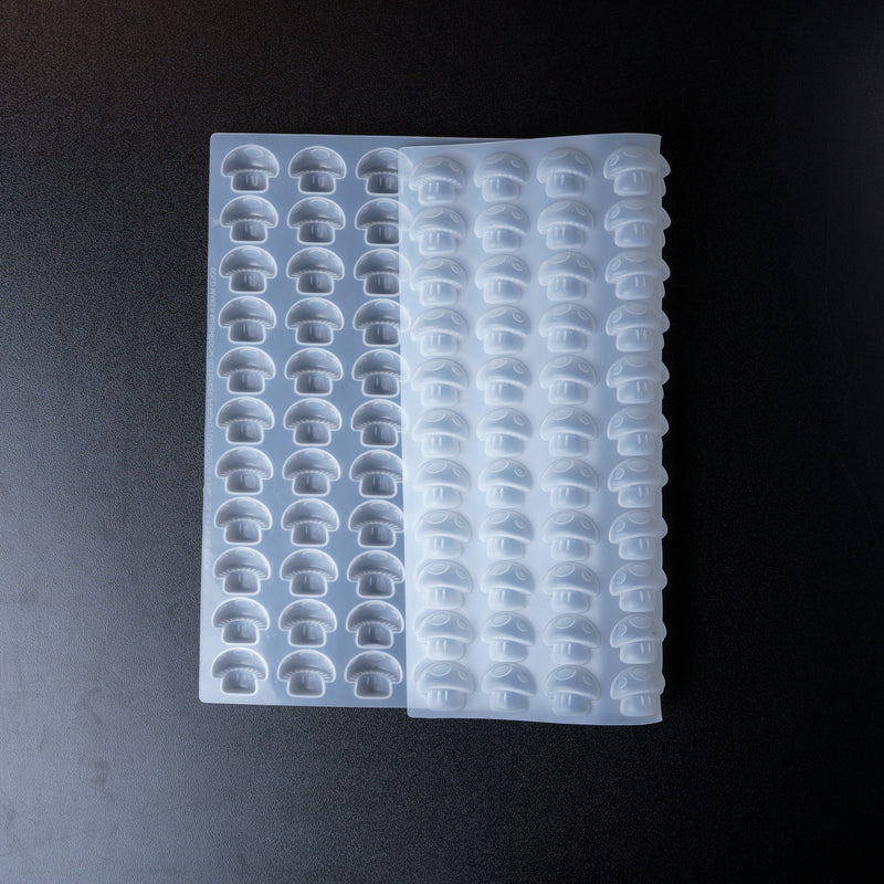 3.5mL Mushroom Gummy Injection Silicone Mold - Plain - 121 Cavities - Half Sheet Pan  - 22520