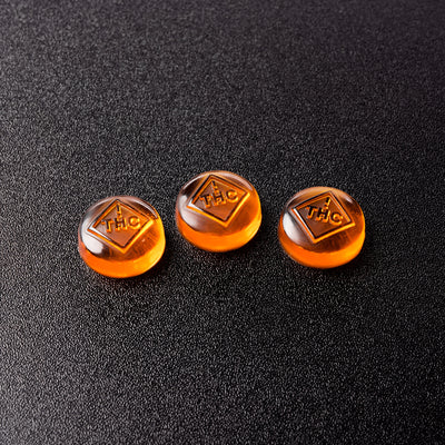 2.5mL Round Candy Depositor Mold - CO, FL, NM, OH THC Symbol - 140 Cavities - 22523