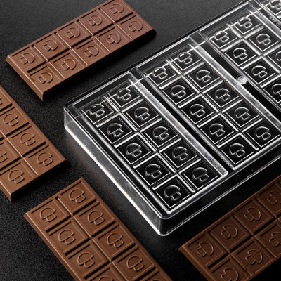 40.93mL 10pc Chocolate Bar Mold - Mushroom Symbol - 4 Bars - 23029