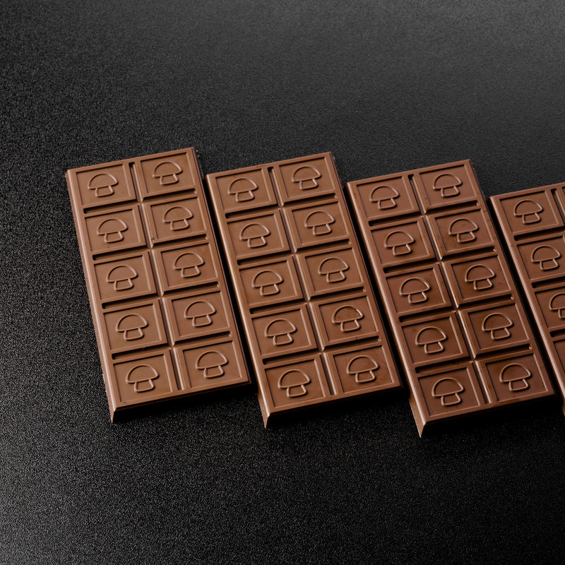 10pc Chocolate Bar Mold - Mushroom Symbol - Polycarbonate - 4 Bars - 23029