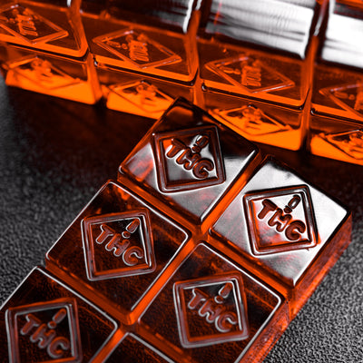 20.18mL Multidose Rectangle Candy Depositor Mold - CO, FL, NM, OH THC Symbol - 40 Cavities - 24430