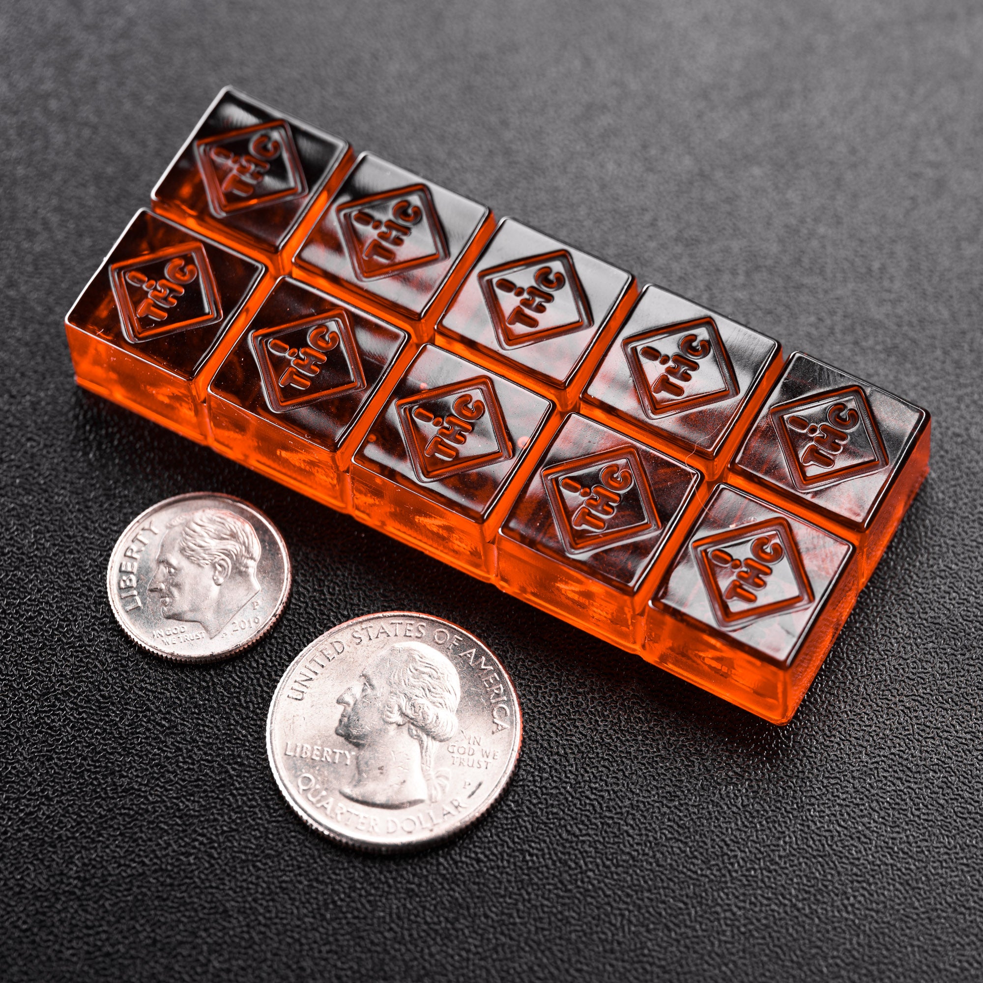 20.18mL Multidose Rectangle Candy Depositor Mold - CO, FL, NM, OH THC Symbol - 40 Cavities - 24430