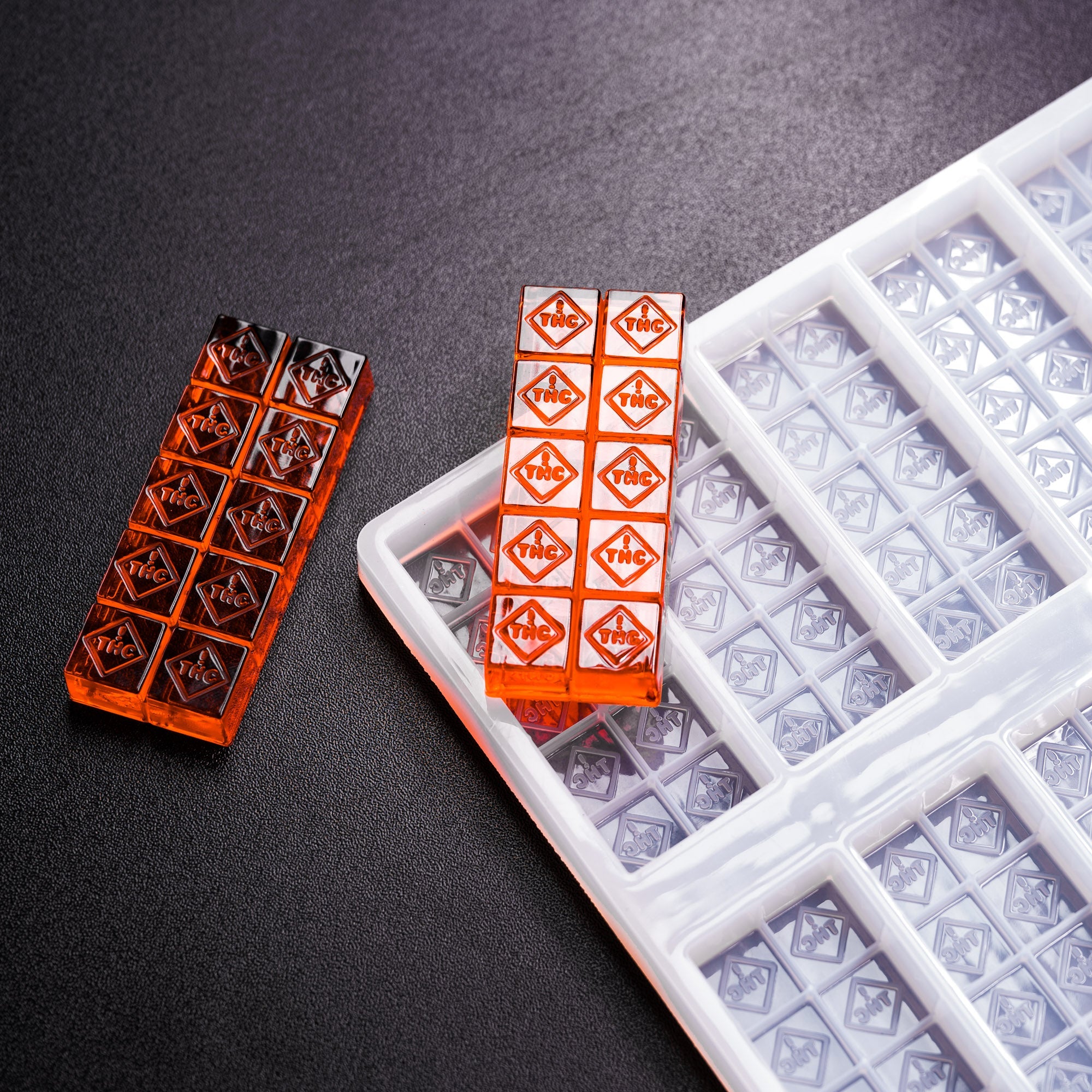 30mL 10pc Multidose Bar Candy Depositor Mold - CO, FL, NM, OH THC Symbol - 32 Bars