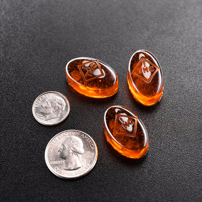 4mL Oval Candy Depositor Mold - CO, FL, NM, OH THC Symbol - 136 Cavities - 23222