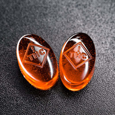 4mL Oval Candy Depositor Mold - CO, FL, NM, OH THC Symbol - 136 Cavities - 23222