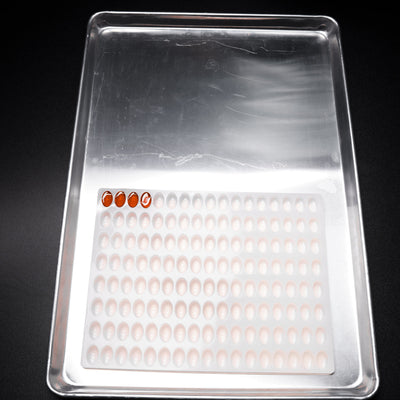 4mL Oval Candy Depositor Mold - CO, FL, NM, OH THC Symbol - 136 Cavities - 23222