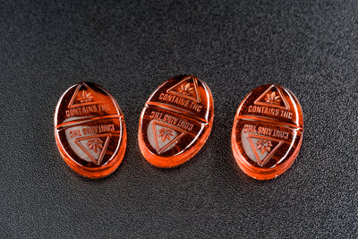 2.75mL Multidose™ Split Oval Candy Mold - MA, ME, RI, VT THC Symbol - 132 Cavities - 23268