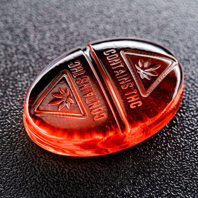 2.75mL Multidose™ Split Oval Candy Mold - MA, ME, RI, VT THC Symbol - 132 Cavities - 23268