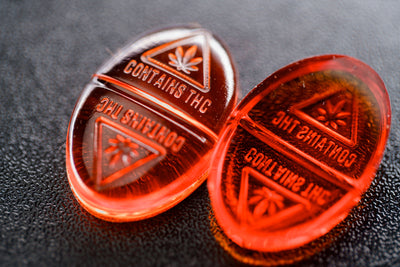 2.75mL Multidose™ Split Oval Candy Mold - MA, ME, RI, VT THC Symbol - 132 Cavities - 23268