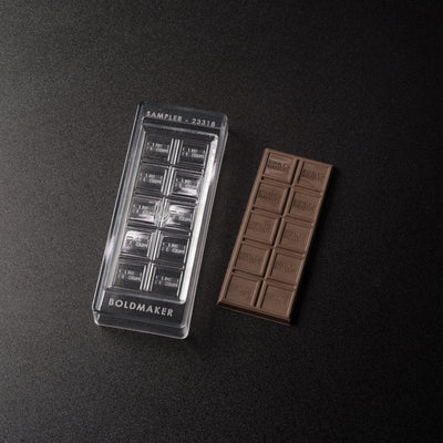 43mL Multidose™ Chocolate Bar Sample Mold - Bold Maker Logo