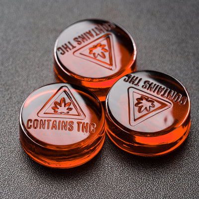 8.5mL Round Candy Depositor Mold - MA, ME, RI, VT THC Symbol - 88 Cavities - 23321