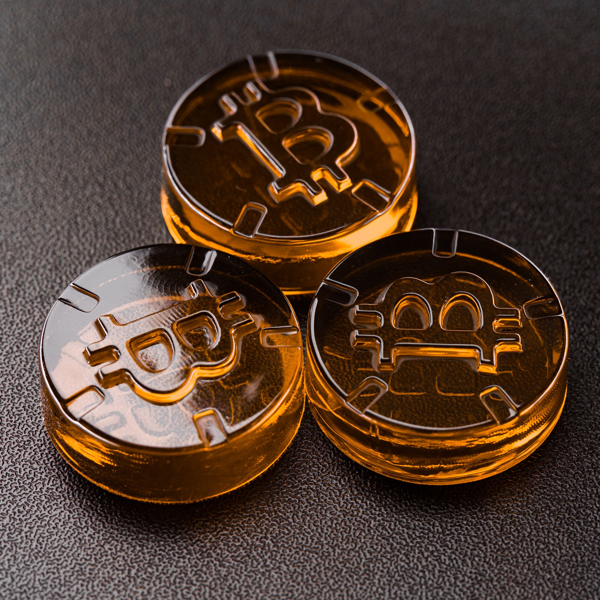 7.5mL Round Candy Depositor Mold - Bitcoin Symbol - 88 Cavities - 23534