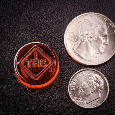 2.5mL Round Candy Depositor Mold - CO, FL, NM, OH THC Symbol - 176 Cavities - 23560