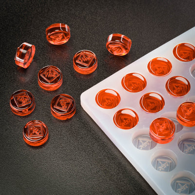 2.5mL Round Candy Depositor Mold - CO, FL, NM, OH THC Symbol - 176 Cavities - 23560