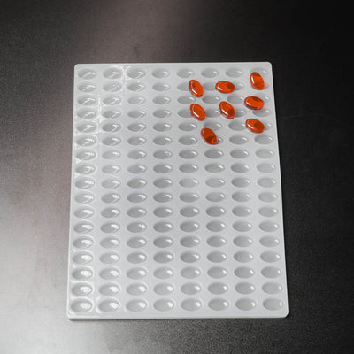 3mL Oval Candy Depositor Mold - 136 Cavities - 23836
