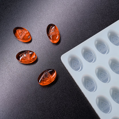 4mL Oval Candy Depositor Mold - MA, ME, RI, VT THC Symbol - 136 Cavities - 23966
