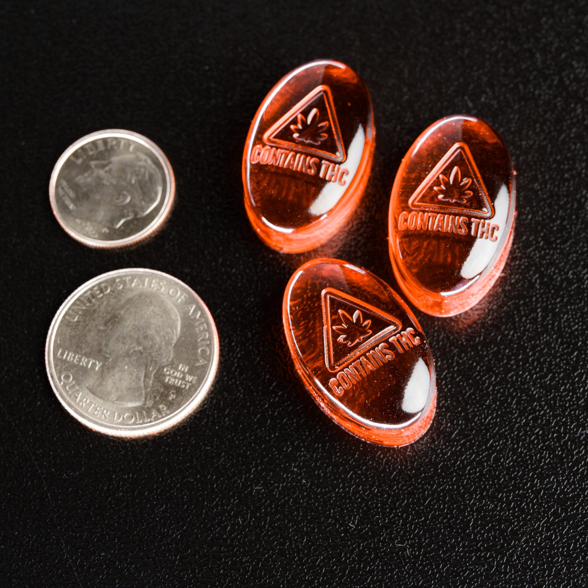 4mL Oval Candy Depositor Mold - MA, ME, RI, VT THC Symbol - 136 Cavities - 23966