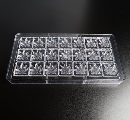 4mL Cannabis Leaf Chocolate Mold - 21 Cavities