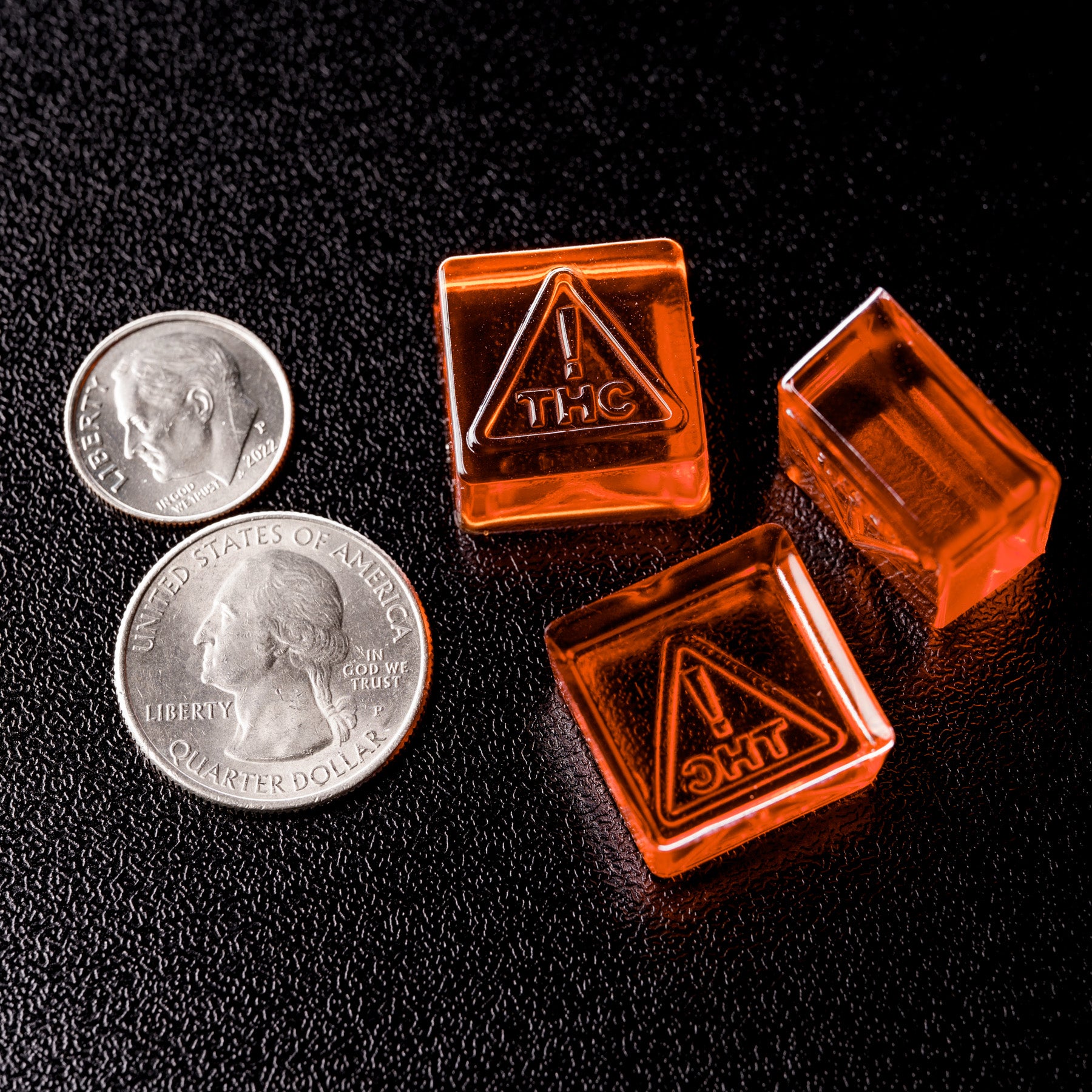 4mL Square Candy Depositor Mold - NV, MS THC Symbol - 160 Cavities