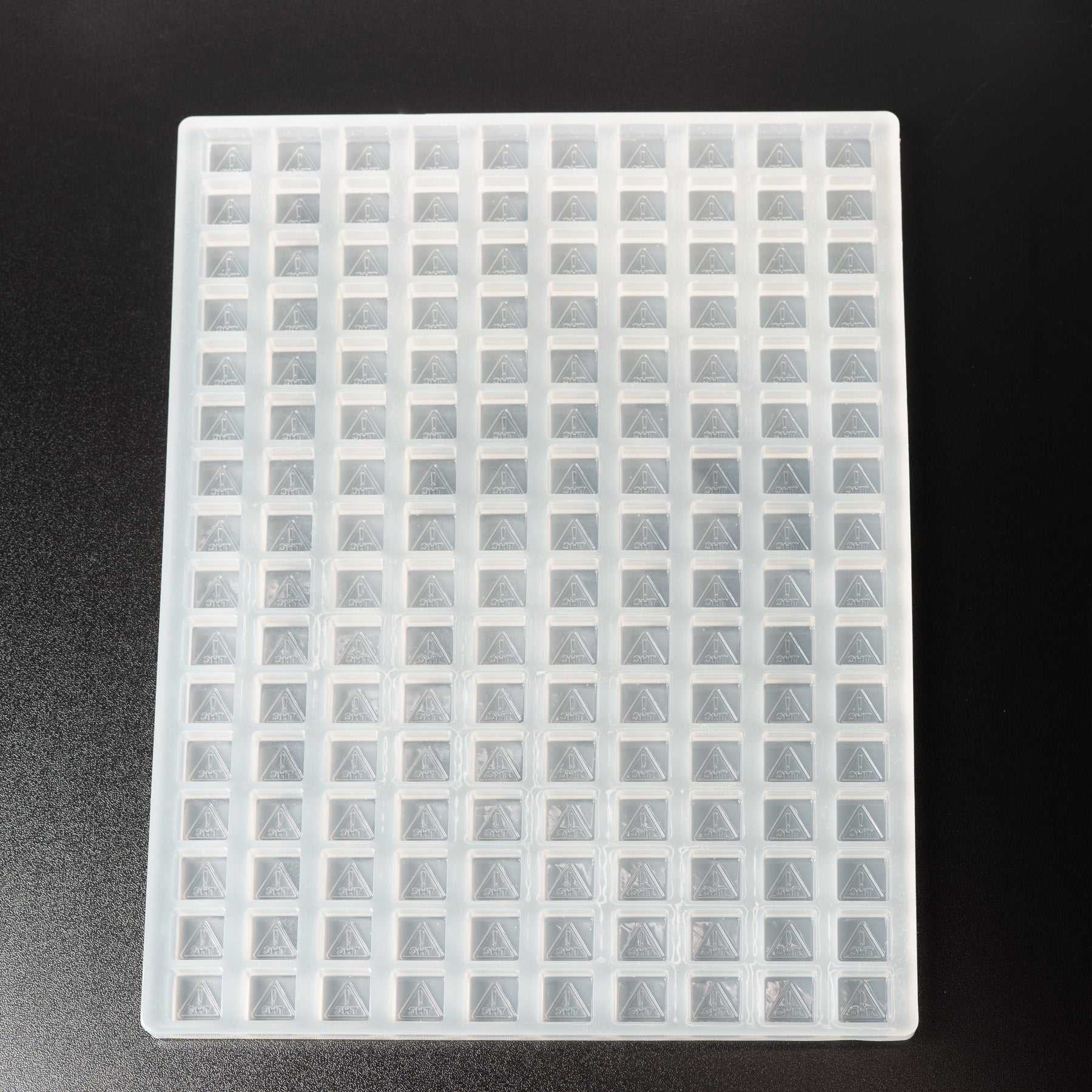 4mL Square Candy Depositor Mold - NV, MS THC Symbol - 160 Cavities