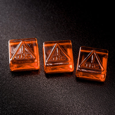 4mL Square Candy Depositor Mold - NV, MS THC Symbol - 160 Cavities - 24196