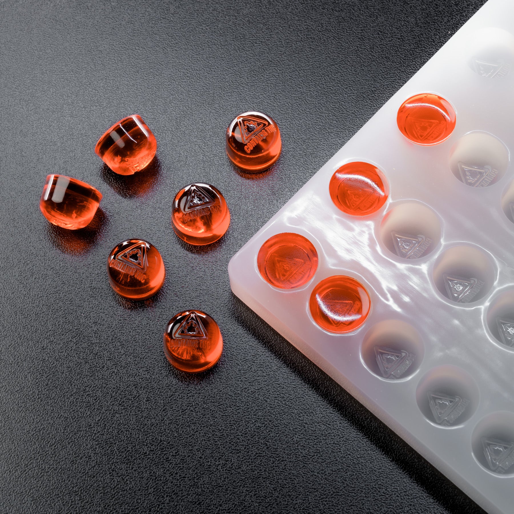 3mL Dome Candy Depositor Mold - MA, ME, RI, VT THC Symbol - 136