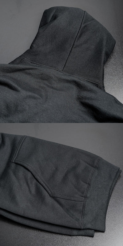 Bold Maker™ Black Hooded Sweatshirt – Relaxed-Fit Core Fleece Logo Hoodie