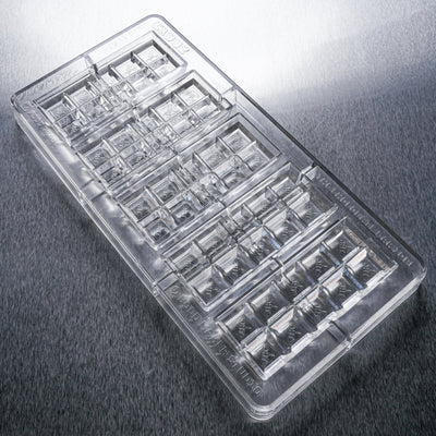 [B-Grade] 37mL 10pc Chocolate Bar Mold - CO, FL, NM, OH THC Symbol - Polycarbonate - 5 Bars - 22919