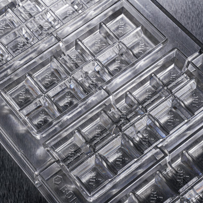 [B-Grade] 37mL 10pc Chocolate Bar Mold - CO, FL, NM, OH THC Symbol - Polycarbonate - 5 Bars - 22919