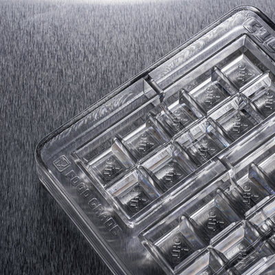 [B-Grade] 37mL 10pc Chocolate Bar Mold - CO, FL, NM, OH THC Symbol - Polycarbonate - 5 Bars - 22919