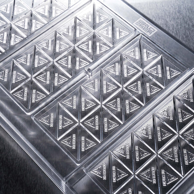 [B-Grade] 46mL 20pc Chocolate Bar Mold - MA, ME, RI, VT THC Symbol - 4 Bars - 22911-B