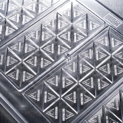 [B-Grade] 46mL 20pc Chocolate Bar Mold - MA, ME, RI, VT THC Symbol - 4 Bars - 22911-B